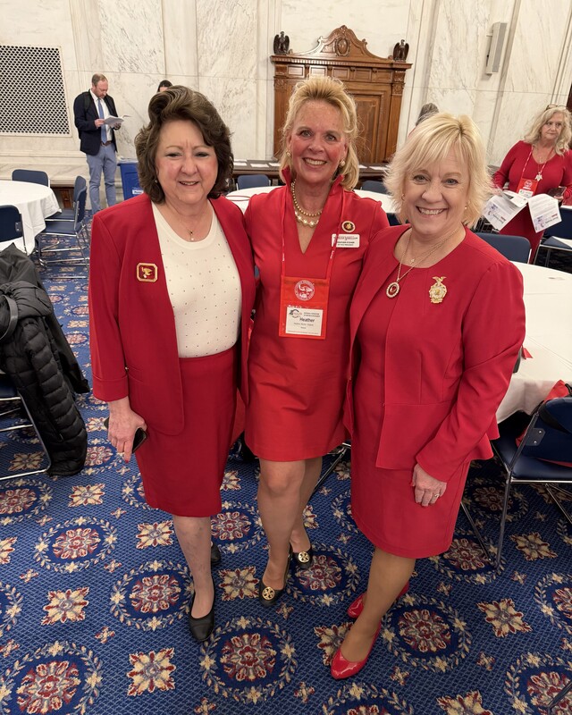 NFRW President Martha Jenkins, Faith Coalition member Heather Stoner and Elieen Sobjack.