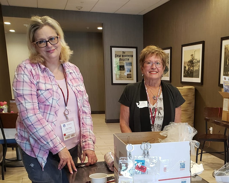 Getting things ready. Cindy Kadinger Treasurer, Ellie Ownbey Fundraising VP