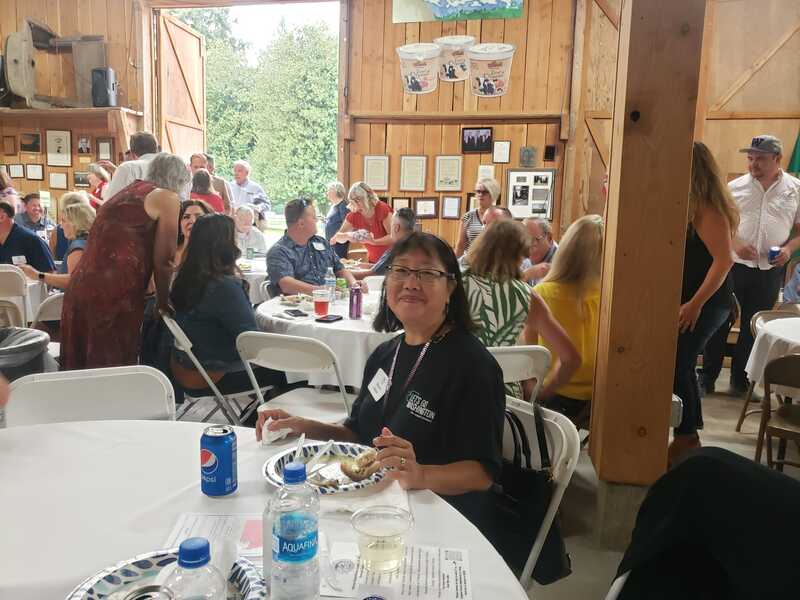 Sharon Hanek at the Wilcox Annual Salmon Bake