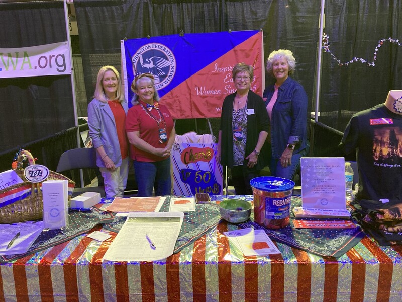 CDRW members manned a table at the Washington State Republican Party "Rally" on June 3, 2022 in Wenatchee.  