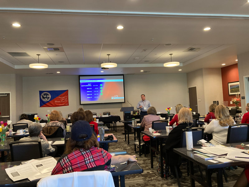Chris Cargill from the Washington Policy Center was our guest speaker at the Spring WFRW BOD.  