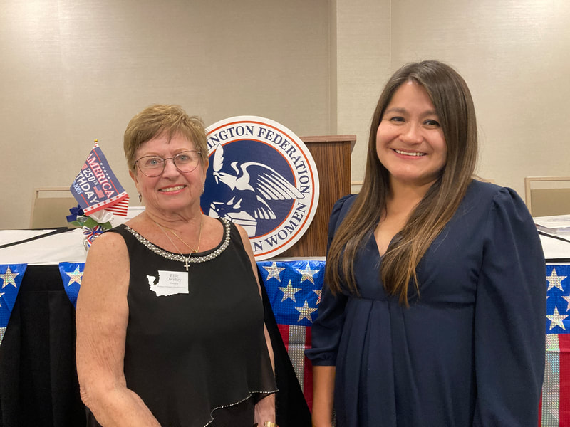 Cindy Casaus, Secretary of NFRW is seen with President Ellie.