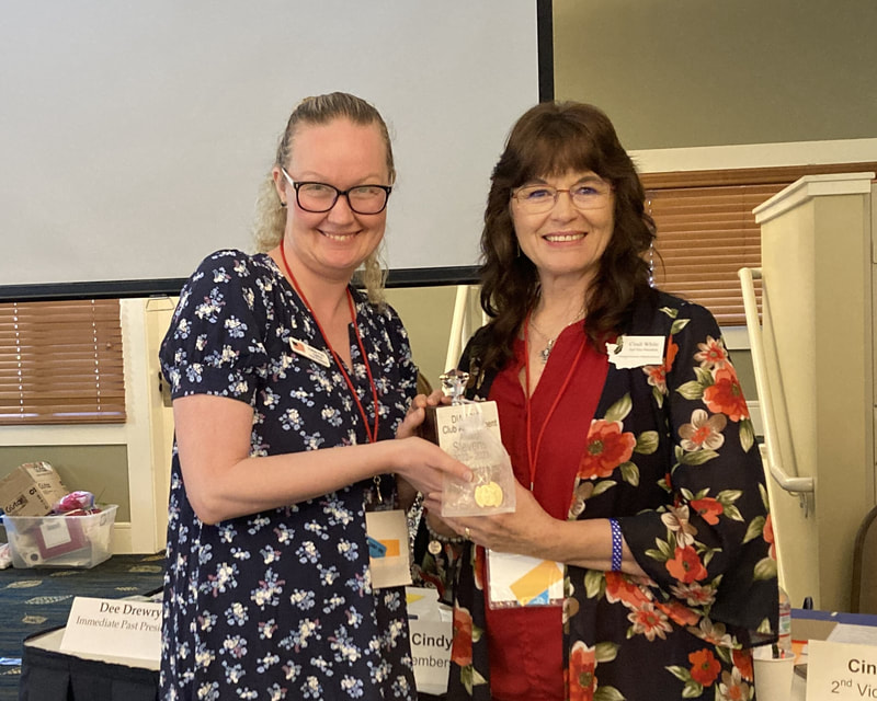 Dallas Parr presented the NFRW Diamond Club Award to Cindi White.  Cindi represents Stevens County.