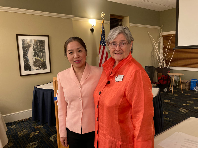 Dr. Chen with President Billie Jean Liedahl.  