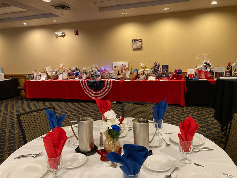 Silent auction items.
